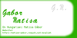 gabor matisa business card